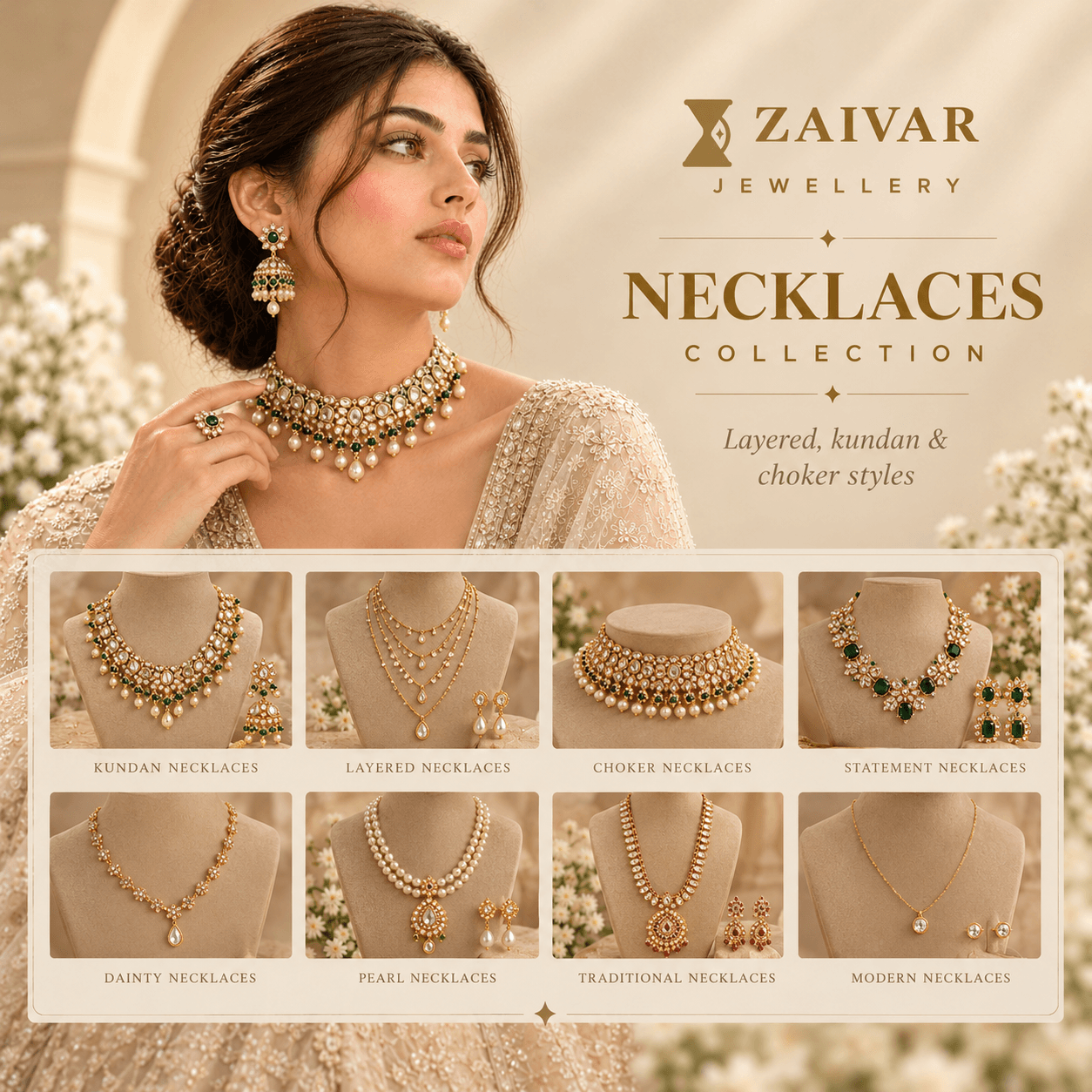 Kundan and layered necklaces